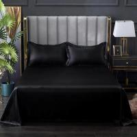 1 pc Bed Sheet for Summer Ice Cool Fabric Top Sheets Satin Smooth Flat Bed Sheet for Double Bedding (no pillowcase) - details 21