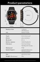 2025 Nuevo reloj inteligente militar para exteriores Pantalla AMOLED HD de 1,96 pulgadas, linterna LED, llamada Bluetooth, frecuencia cardíaca y presión arterial 100+ Modo deportivo Reloj inteligente resistente al agua - details 21