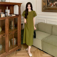 Vestido de Bubla de Talla Grande Estilo Verano para Mujeres Diseño Francés de Niche Falda Larga - details 4
