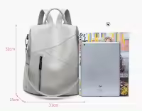 Mochila De piel auténtica para mujer, bolso de hombro de piel de vaca con retales, antirrobo, para viaje, universidad, 2023 - details 0