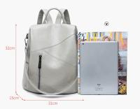 Mochila De piel auténtica para mujer, bolso de hombro de piel de vaca con retales, antirrobo, para viaje, universidad, 2023 - details 0