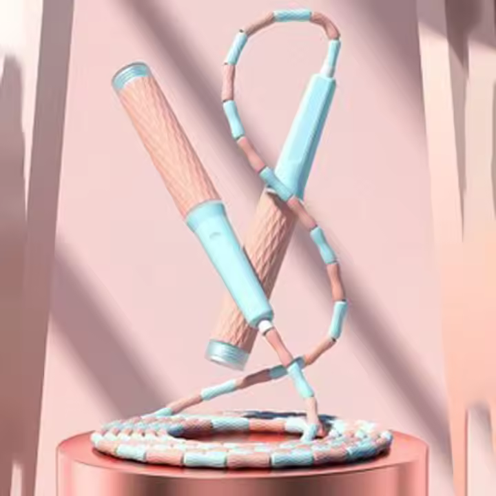 Cuerda de saltar con cuentas suaves ajustables, cuerda de entrenamiento de salto de flexibilidad fuerte, no enredada, portátil, Unisex - 1
