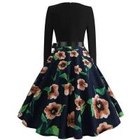 Vestido de fiesta elegante con estampado de notas musicales, vestidos Midi informales Retro Vintage para primavera y otoño - details 25