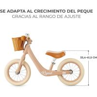 Bicicleta sin pedales rápida, bicicleta de equilibrio, partir a partir de 3 años, sólida, para niñas y niños, segura, ajustable, solo 3.7 kg, retro - details 12