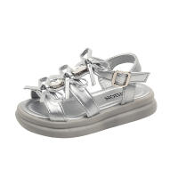 Las niñas sandalias de los niños arco hueco princesa zapatos verano 2025 nuevo versátil medio y grande de los niños ligero playa. - details 14