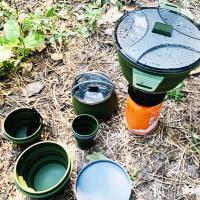 Hervidor de silicona para exteriores, utensilios de cocina plegables portátiles para picnic, olla resistente al calor, equipo fresco para acampar - details 2