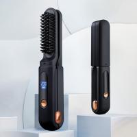 Portátil Sin Cable Alisador de Cabello 3 Velocidades Ajustables Cepillo Eléctrico para Estilizar Rizos Desenredador para Belleza - details 16
