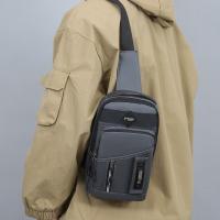 Bolso de pecho sencillo con múltiples bolsillos para hombre, bolso de hombro de tela, bolso deportivo para mensajes, bolso cruzado multifunción con cremallera para correr - details 7