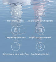 Irrigador Dental Portátil Inalámbrico USB Recargable con Tanque de Agua de 300ml y 4 Boquillas para Viajes y Uso Doméstico - details 1