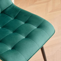 EGOONM, un juego de 4 sillas de comedor de terciopelo, patas de Metal, silla moderna y cómoda para cocina, dormitorio, sala de estar, muebles para el hogar - details 17
