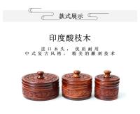 Bandeja de fruta de madera de madera ácida hecha a mano india nepalí, joyero, adornos de decoración del hogar - details 2
