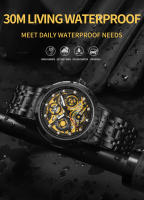 Reloj de Cuarzo WLISTH Diseño de Lujo, Multifuncional, Resistente al Agua, Correa de Acero Inoxidable, Reloj Deportivo Casual de Negocios - details 6