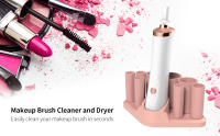 Máquina secadora y limpiadora de brochas de maquillaje, Spinner eléctrico automático con collares de goma de 8 tamaños, lavado y secado en segundos, cepillo cosmético profundo para brochas - details 0