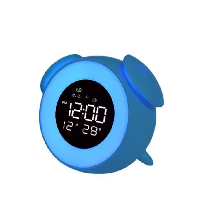 Reloj despertador con lámpara de escritorio para niños, Despertador con control táctil, puerto de carga USB - 1