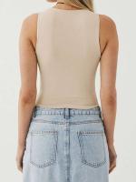 Camisa sin mangas con parte inferior ajustada y top con espalda cruzada y cuello redondo - details 17