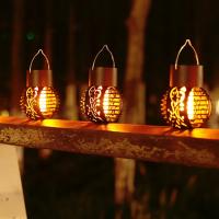 Luz Solar LED impermeable para jardín al aire libre, Bola de efecto de llama parpadeante, luz colgante para Parque, paisaje, decoración de jardín - details 4