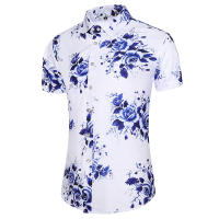 Camisas Casuales para Hombres con Estampado de Flor Material de Poliéster Vestido Formal sin Hierro - details 3