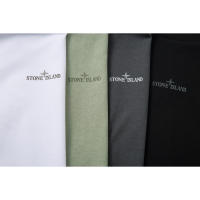 Camiseta de manga corta de alta calidad para hombre de Hip-Hop, camiseta de verano de manga corta de moda, bordado de Stone Island - details 14