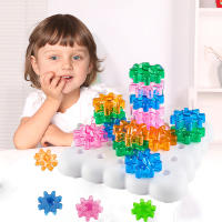 Children Gear and Pegs Board Game Montessori Toys DIY Stacking Rope Gear Rotary Building Blocks Color Cognition Educational Toys - details 4