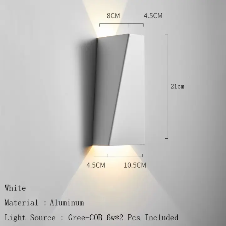 Apliques de pared LED Modernos Lámpara de Pared Interior para Pasillo de Dormitorio Luz de Pared Arriba y Abajo - 1