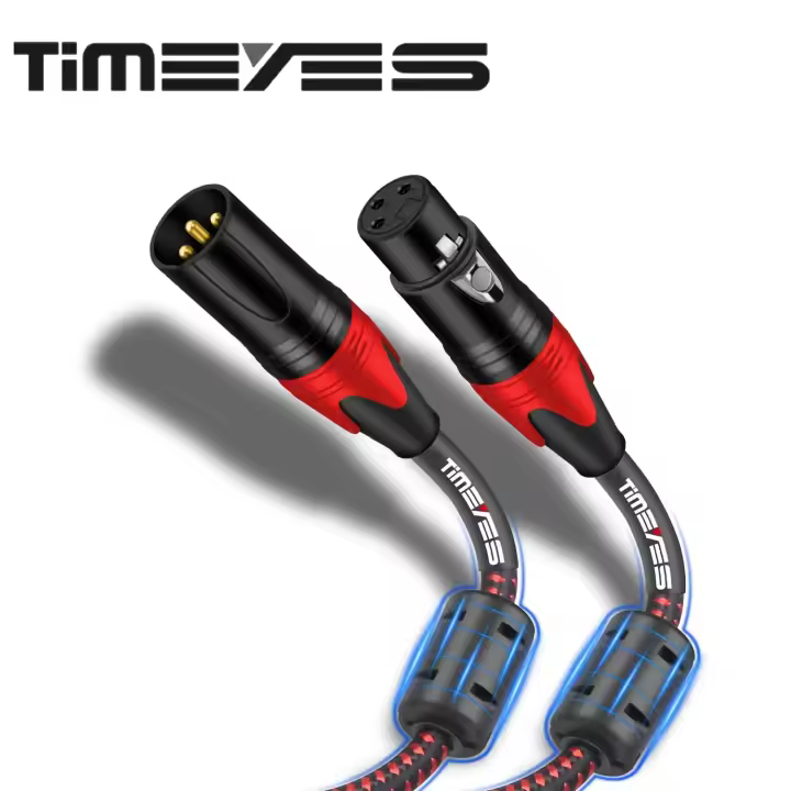 Cable de micrófono XLR macho a hembra, Cable de altavoz XLR equilibrado con escudo de 3 pines para micrófono, mezclador, amplificador, mezclador de estudio de grabación, Etc. - 1