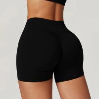 Pantalones cortos de gimnasio para mujer, pantalones cortos de Yoga lisos, mallas cortas cruzadas para Fitness, pantalones cortos para correr de cintura alta, ropa corta de entrenamiento elástica - details 24