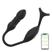 Leten Masajeador de Próstata Anillo Vibrador Butt Plug Control Remoto 10 Vibradores Empuje Juguetes Sexuales Anales para Hombres Parejas - details 8