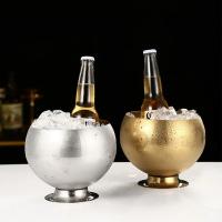 Cubo de hielo dorado creativo para whisky, cerveza, Bar, herramientas de vino, enfriador de vino para bebidas, Enfriador de cerveza portátil, soporte de vino, bandeja de hielo - details 4