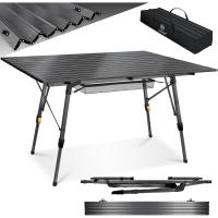 Mesa de Camping Plegable Marco de Aluminio Tablero Enganchable Ajuste de Altura Incluso - details 40