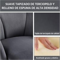 Terciopelo Sillon para Dormitorio Silla para Comedor Cocina Pata Metal Silla Sala de Estar Rosa Claro - details 32