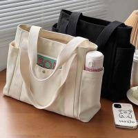 Bolso de lona de gran capacidad para el trabajo, bolso de mujer estilo universitario - details 21