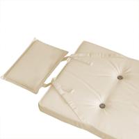 Jardín con Respaldo Alto Crema 118x45x7cm Almohada Apoyacabeza Extraíble - details 3