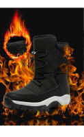 Botas de nieve cálidas y afelpadas para hombre, botines informales de alta calidad, impermeables y antideslizantes, para senderismo y trabajo en invierno - details 3