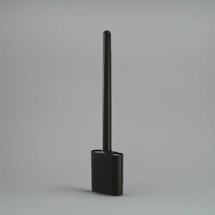 Cepillo de Inodoro Ecológico de Silicona Mini Montado en la Pared, Doble Propósito, Fácil de Limpiar Esquinas - 1