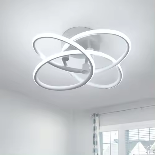 Goeco Lámpara de Techo Moderna 38W Plafón de Techo de Estilo Nórdico Luz Blanca Caliente de 3000K - 1