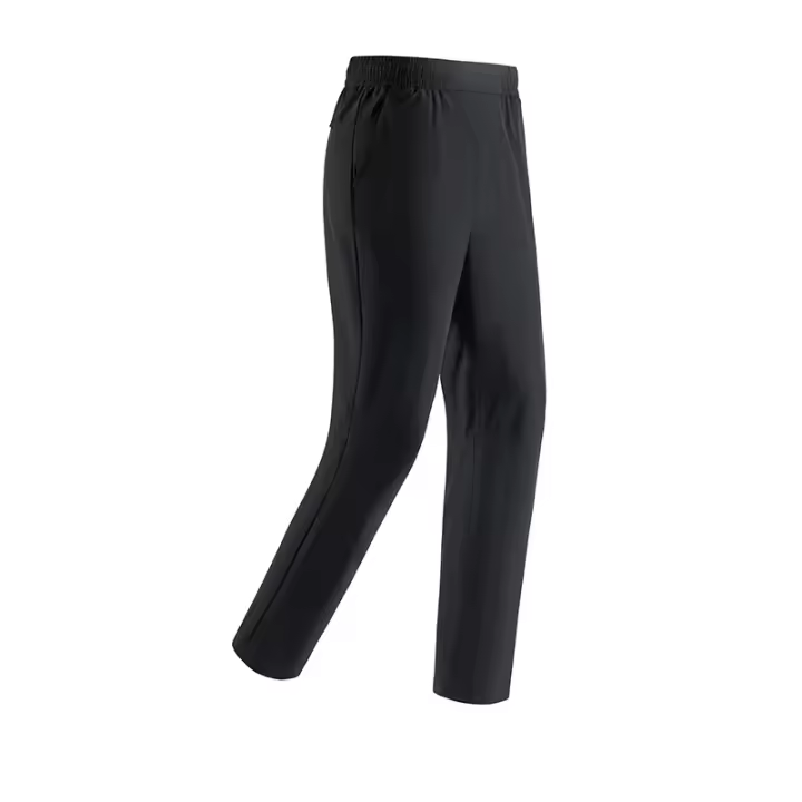 Pantalones de Seda de Hielo Sólido para Hombres Estilo Casual Delgado de Primavera/Otoño - 1