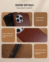 Funda de cuero con tapa superior e inferior para iPhone 17 Air 16 Pro 15 14 Plus 13 12 Pro Max 11 Mini tarjetero cartera funda para bolso - details 7