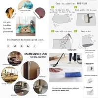Alfombra de cocina antideslizante con rayas abstractas de cebra Solar ondulada, felpudo de poliéster para entrada de dormitorio, decoración del hogar, franela lavable a máquina, 1 ud. - details 1