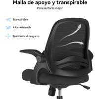 Silla de Oficina Plegable con Apoyabrazos Silla de Oficina Ergonómica de Malla Transpirable - details 26