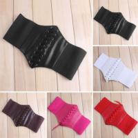 Corsé de cintura ajustable para mujer, cinturón gótico con cordones, cintura ancha de cuero PU, faja adelgazante para vestido - details 5
