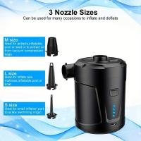 Bomba eléctrica portátil ss de doble uso para piscina, colchón de aire y más - Batería recargable de 5200 mAh, negra - details 3
