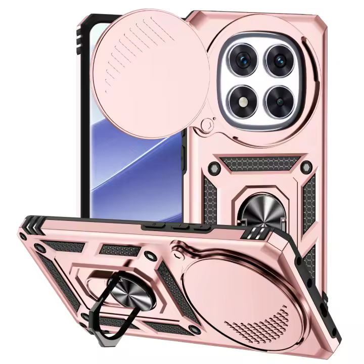Funda con soporte y cubierta deslizante para la lente compatible con el teléfono Redmi Note 14 Pro+ Plus (5G) - 1
