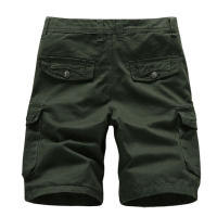 Pantalones Cargo de Verano de Algodón Color Sólido, Múltiples Bolsillos, Ajuste Suelto, Moda Casual para Hombres - details 6