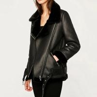 Abrigos gruesos de piel sintética para mujer, chaqueta de piel de oveja, prendas de vestir de aviador, Casaco femenino, Invierno - details 2