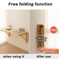 Mesa plegable montada en la pared, escritorio flotante montado en la pared, ahorro de espacio, para comedor, estudio, cocina - details 2