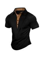 Camiseta de color sólido para hombre, nueva camiseta casual de manga corta versátil de verano para hombre - details 4