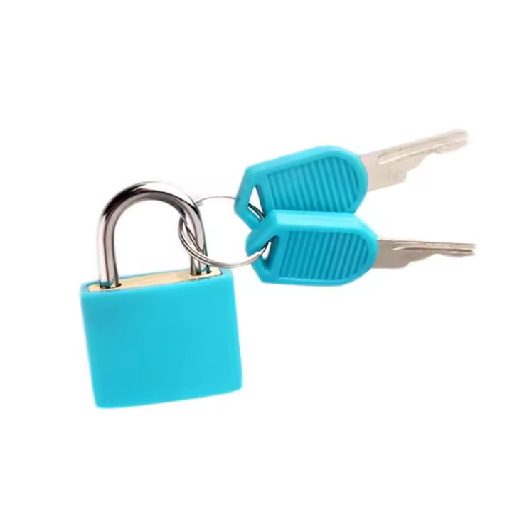Mini candado de acero fuerte pequeño para maleta de viaje, candado de seguridad antirrobo para equipaje con 2 llaves, 23mm - 1