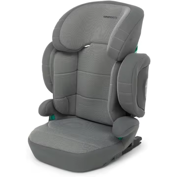 para niños de 100 a 150 cm de altura, 3-12 años, conforme ECE R129, fijación Dualfix (Isofix y non), protección contra impactos laterales, desenfundable, gris - 1