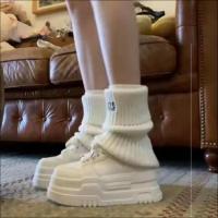 Zapatillas transpirables de moda para mujer estilo sual con cordones de cinturón grueso - details 4