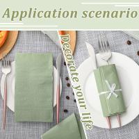 Servilletas de papel de salvia desechables para cóctel, servilletas de cena de 2 capas para invitados, cumpleaños, boda, despedida de soltera, Navidad, 100/250 Uds. - details 5